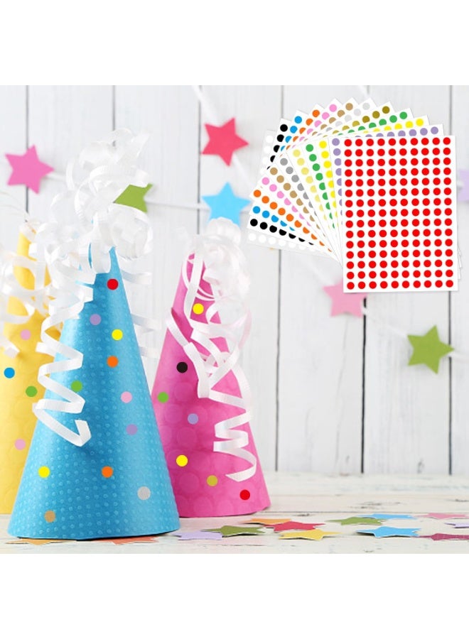 12 ملصقات نقطة ملونة ، ملصقات ملونة ، ملصقات دائرية ذات لون صلب ، تستخدم للتلوين والوسم وتنظيم - Image 4